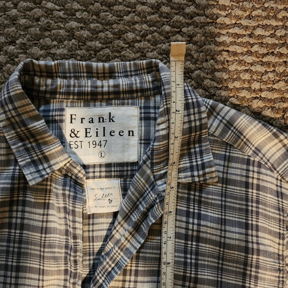 Frank & Eileen Gray Plaid Women's Top - Picture 8 of 10